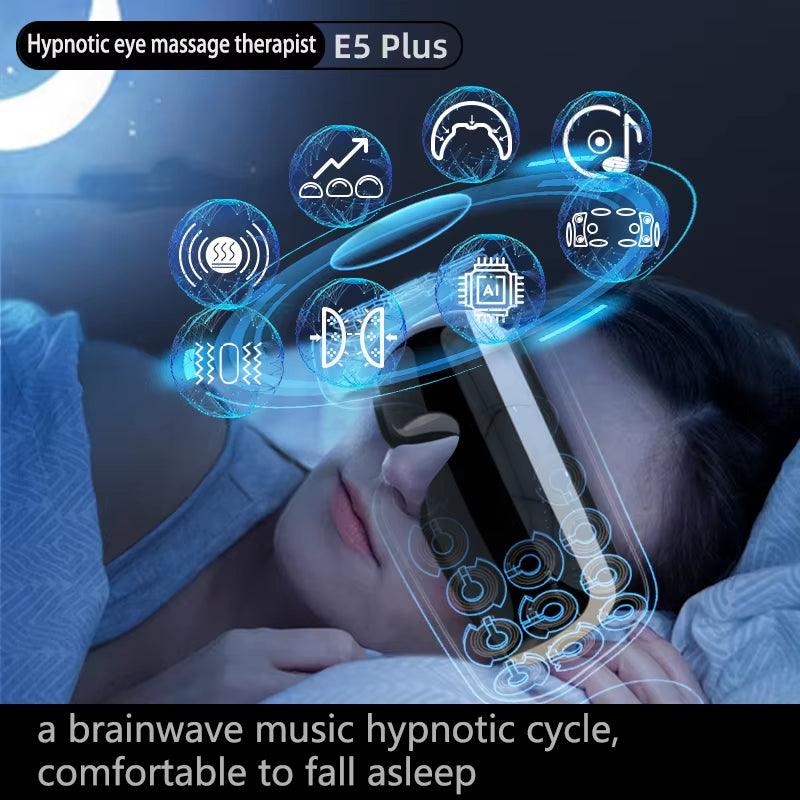 4D Music Electric Eye Massager Hot Compress Air Bag Pressure Vibration Massage Eye Care Instrument Relief Fatigue Improve Sleep