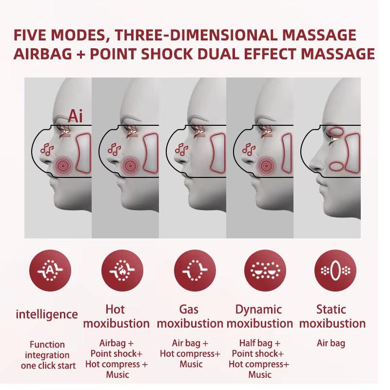 4D Music Electric Eye Massager Hot Compress Air Bag Pressure Vibration Massage Eye Care Instrument Relief Fatigue Improve Sleep