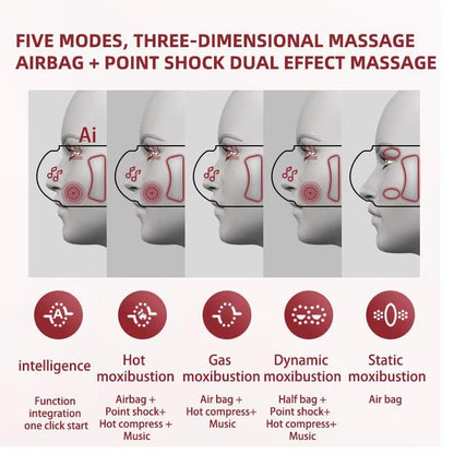 4D Music Electric Eye Massager Hot Compress Air Bag Pressure Vibration Massage Eye Care Instrument Relief Fatigue Improve Sleep