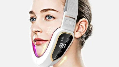 Facial Lifting Device LED Photon Therapy Facial Slimming Vibration Massager Facial Heated Double Chin V Face Vibration Massager