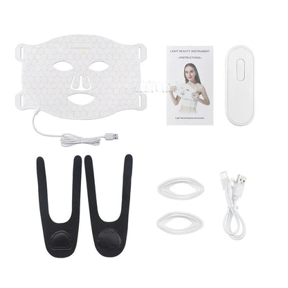7 Colors LED Facial Mask Light Therapy Silicone Photon Beauty Mask for Lift Face anti Shrink Pore Skin Repair Whiten Oil Control